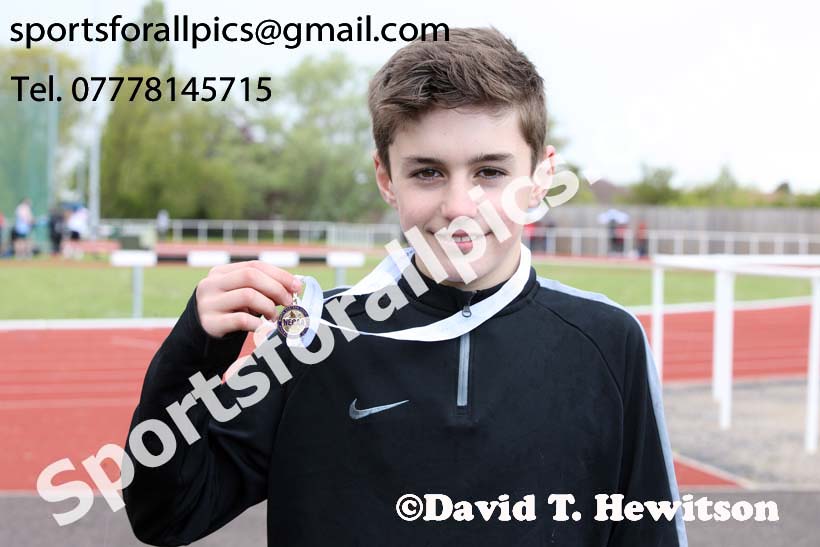 Boys under-13s high jump, 2019 North Eastern Track and Field Champs., Middlesbrough. Photo:  David T. Hewitson/Sports for All Pics
